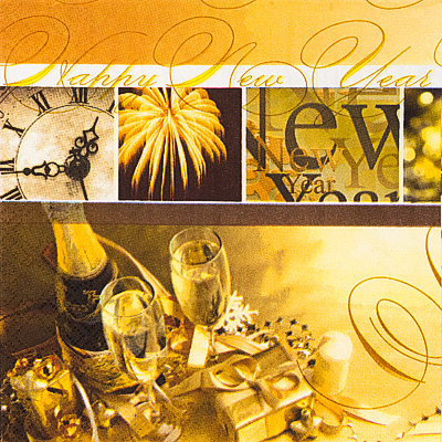   3- 3333  100  HAPPY NEW YEAR   "PAPSTAR" 1/6